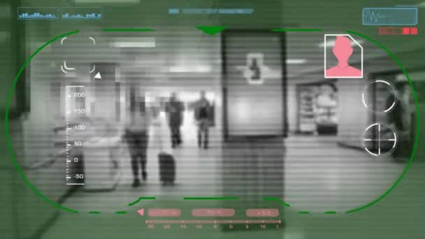 Station - technologie - digital interface - grafik - grau - hd — Stockvideo