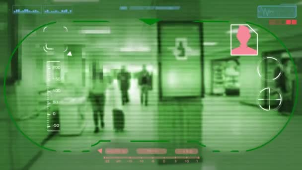 Station - Technology - digitale interface - graphics - groen - Hd — Stockvideo