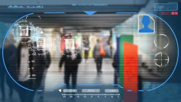 Underground - technology - digital interface - grafik - farben - hd — Stockvideo