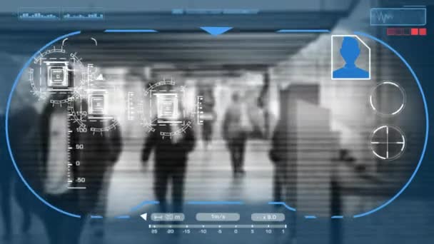 Underground - teknologi - digitalt gränssnitt - grafik - grå - Hd — Stockvideo