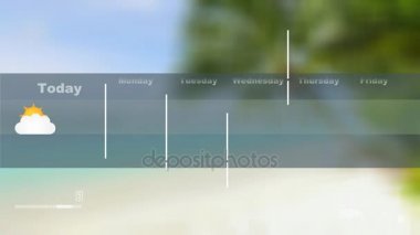 Hava durumu - bulutlar - yağmur - gök gürültüsü - Beach arka plan