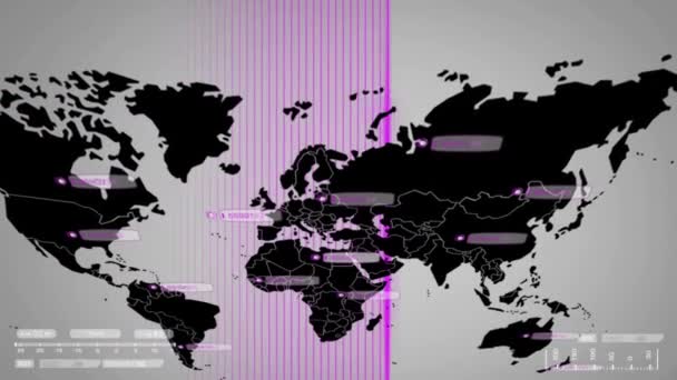 Monde - Numérisation numérique - Violet - Supérieur . — Video