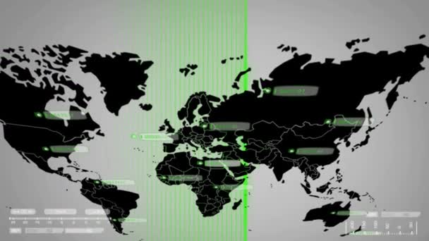 Monde - Numérisation numérique - Vert - Supérieur — Video