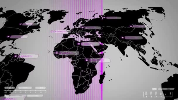 Monde - Numérisation numérique - Violet - Ci-dessous — Video