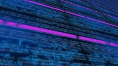  Aşağıda görünümü - ulta boyut - mesaj - satır veri - bilgi - cyber alanı - mavi renk kodlaması.