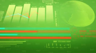  -Economy - siber - dijital sayılar - hisse senedi grafiği - Zoom - yeşil alt