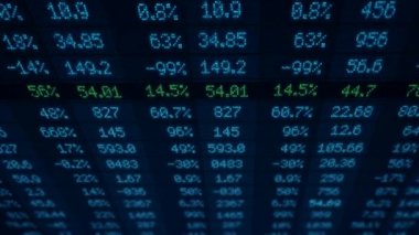  Borsa - finansal sayı - dijital Led - ekran - koyu mavi - yukarıda
