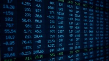  Borsa - finansal sayı - dijital Led - ekran - koyu mavi - sol.