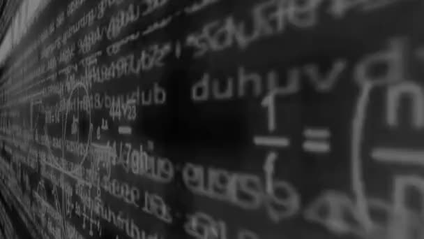  Vue à droite - dimension ulta - message de codage - lignes de données - information - cyberespace - couleur noir et blanc 