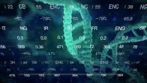 Stock Market - DNA - Upper Side - blue — Stock Video