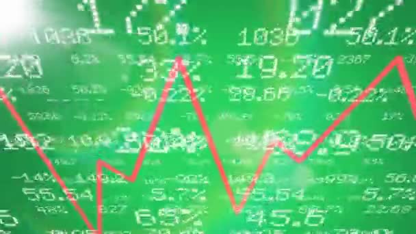 Stock numbers - graphics - Upper Side - green — Stock Video