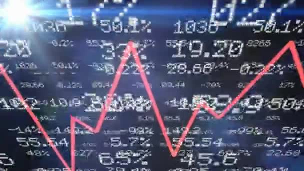 Números de ações - gráficos - Upper Side - Preto — Vídeo de Stock