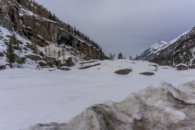 ile bol karlı dağlarda bahar