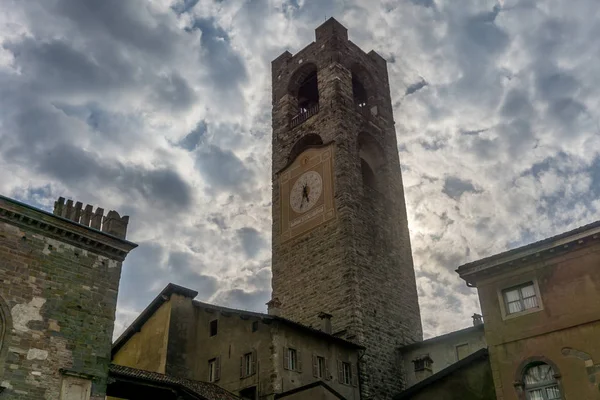 Miasto Monoumets Bergamo Włoskiej Architektury — Zdjęcie stockowe