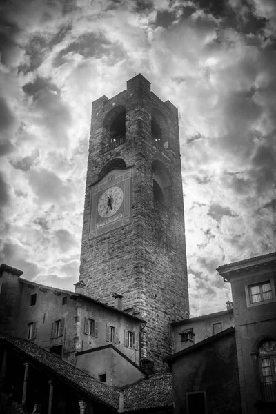 Miasto Monoumets Bergamo Włoskiej Architektury — Zdjęcie stockowe