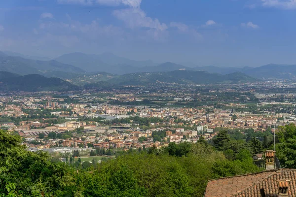 Panorama Města Bergamo Jaře — Stock fotografie