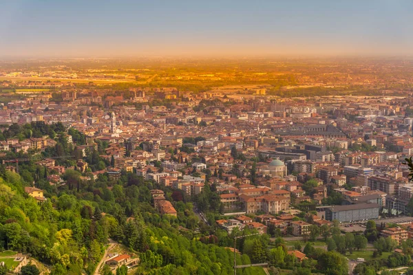 Panorama Bergamo Tramonto — Foto Stock