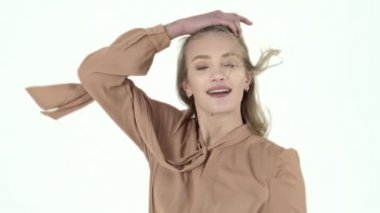 Güzel genç kadın güzellik modeli portresi