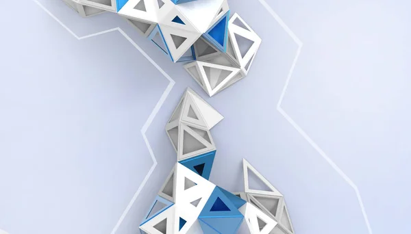 Abstrait Low Poly Geometric Technology Background Concept Structure Triangulaire Sur — Photo