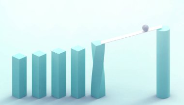 Geometrik şekilli Balo 'nun iş liderleri kavramı, Yeşil Pastel arka planda Geometrik şekiller fikrinin gelişmesine ve rekabete dönüşür.