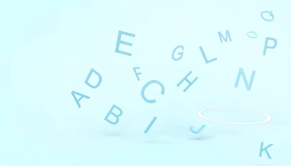 Leader Concept Ideas Alphabet Random Floating Paper Exploded Creative Abstract — 스톡 사진