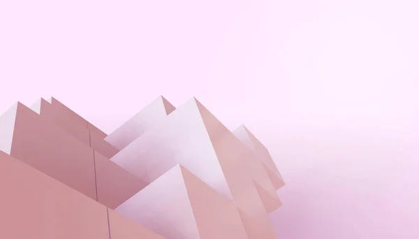 Abstract Lineaire Geometrie Driehoek Minimaal Modern Creatief Concept Rode Pastelachtergrond — Stockfoto