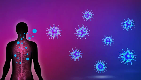 Corona Virus Danger Background How Contact Human Body Wind Lost — 스톡 사진