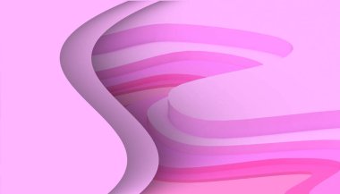 Kağıt Sanatı İnsanlar Soyut Desen Dalgaları Modern Geometrik Şekiller İnsanların Arkaplanı Konsepti - 3d yorumlama