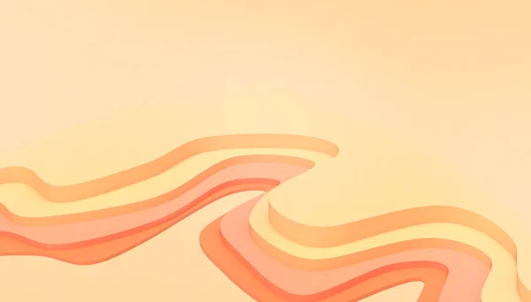Абстрактний Візерунок Хвилі Помаранчевий Фон Паперові Шари Сучасні Ідеї Геометричні — стокове фото