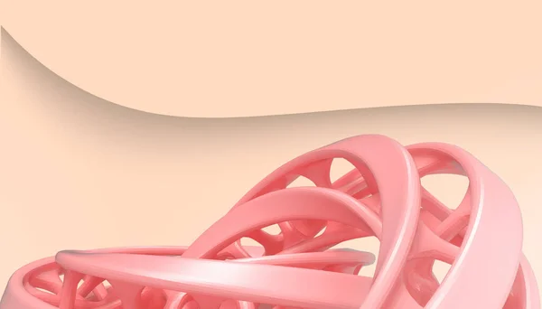 구조의 추상적 Mesh Geometry Science Pink Background Futuristic Design Concept — 스톡 사진