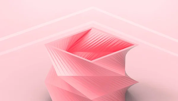 Idées Créatives Concept Géométrique Formes Modernes Origami Papier Fleur Art — Photo