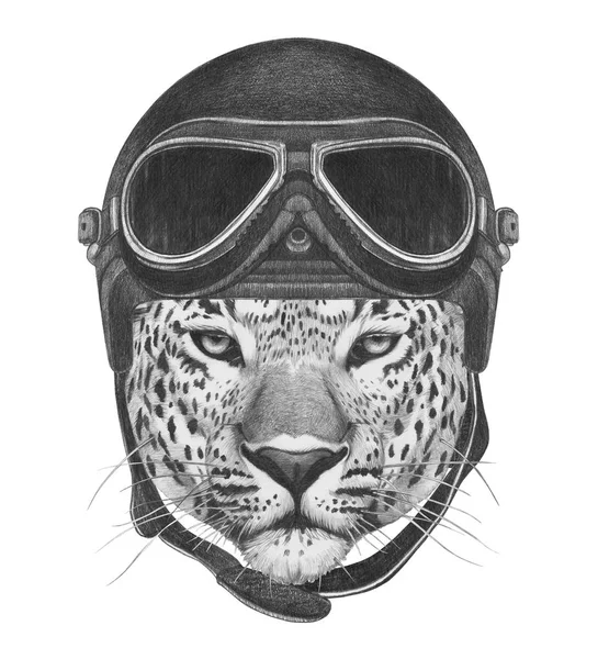 Retrato de Cheetah en casco — Foto de Stock