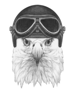  Vintage kask ile kartal. 