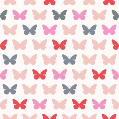 Kelebekler ile Dikişsiz desen 