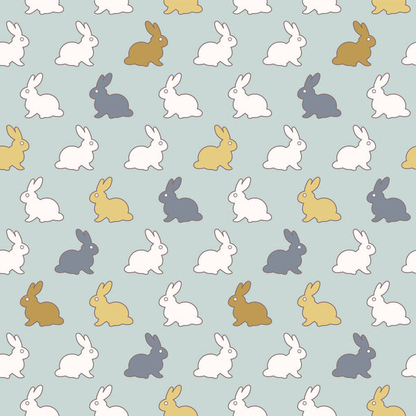 бесшовные узоры с кроликами
