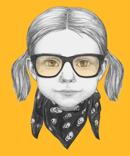 Portret dziewczynki z okulary. — Zdjęcie stockowe