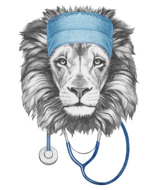 Steteskoplu aslanın robot resmi güzelmiş.