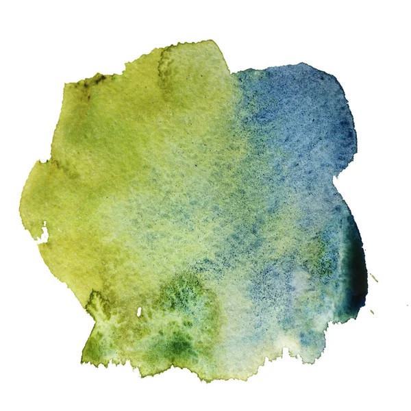 Abstrakcja akwarela niebiesko zielone — Zdjęcie stockowe