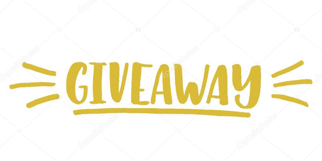 Clipart giveaway Giveaway vector lettering — Stock Vector © bellaa