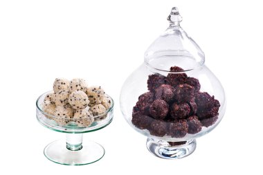 bir cam kapta şeker