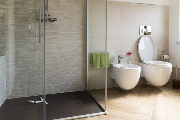 Bidet ve wc banyo yakın çekim