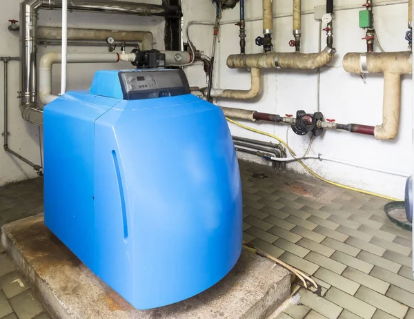 condensing boiler  in the boiler room