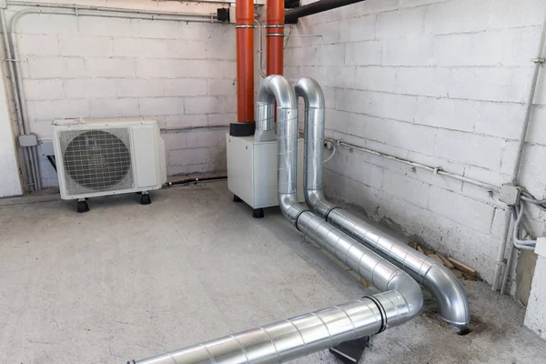 Bergingsopbouw Warmte Voor Mechanisch Ventilatiesysteem Warmtepomp Voor Airconditioning — Stockfoto