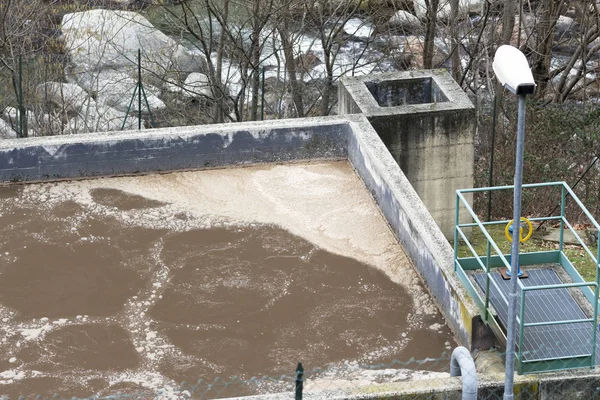 Ansicht Der Wasseraufbereitungsanlage Von Oben Stockfoto