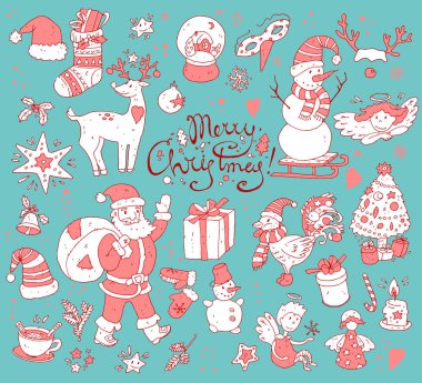 Yeni yıl ve Noel nesneler 