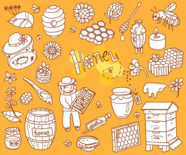 Tatlım öğe doodle illüstrasyon