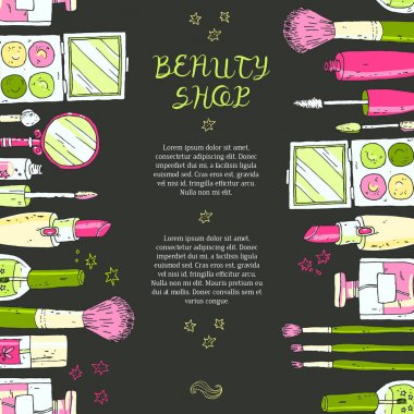 beauty cosmetics shop banner clipart