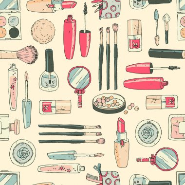 kozmetik araçlar ile sorunsuz doodle kalıbı