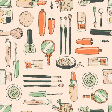 kozmetik araçlar ile sorunsuz doodle kalıbı