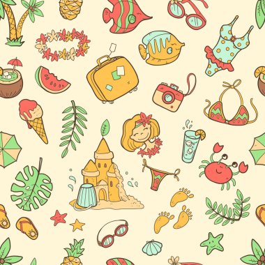 Doodle sorunsuz yaz desen
